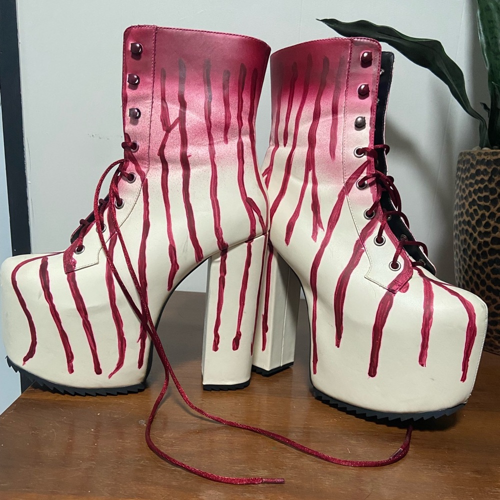 Dolls Kill Blood Drip Boots - Picture 9 of 11